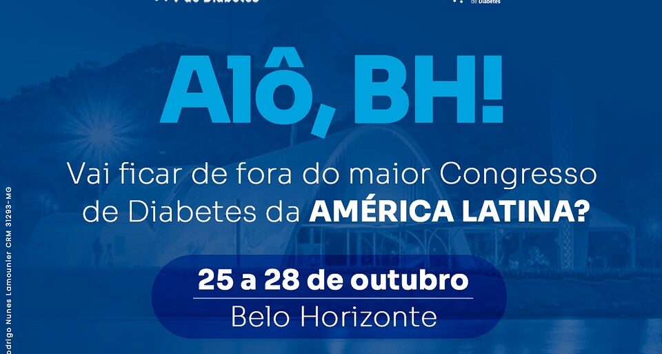 Prepare-se para a experiência médica mais incrível do Brasil! Junte-se a nós em Belo Horizonte de 25 a 28 de outubro para o maior Congresso sobre Diabetes da América Latina.
